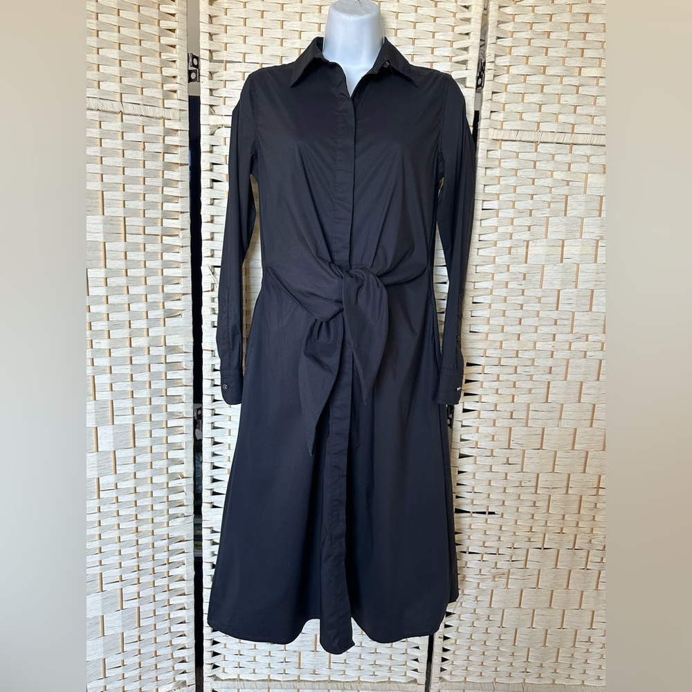 Ralph Lauren Black Kahwell Long Sleeve Dress, Polo Black, Size 00